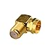 Cable Matters 10-Pack Gold Plated Right Angle F-Type Coaxial RG6 Adapter