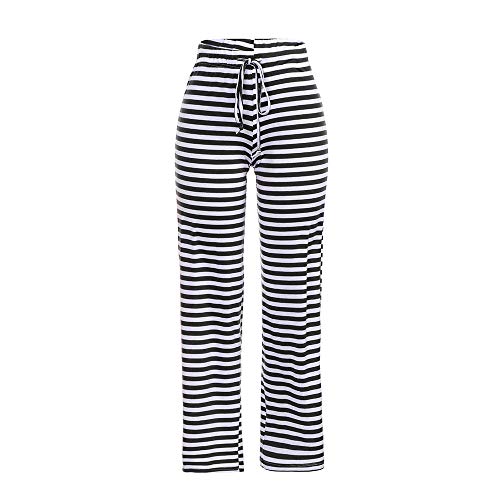 Women Pants Neartime Print Loose Casual Pants American Flag Drawstring Wide Leggings