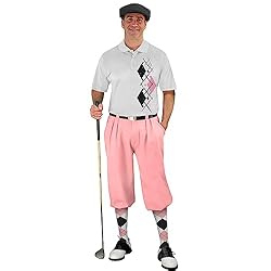 Argyle Paradise Outfit - Mens XXXX: White Pink and
