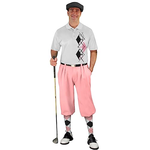 Argyle Paradise Outfit - Mens XXXX: White Pink and