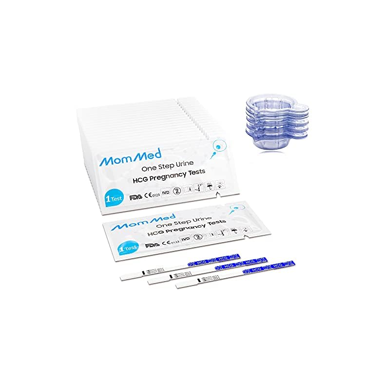 MomMed Pregnancy Test, 20-Count Pregnancy Test Strips, HCG Test Strips Pregnancy with 20 Urine Cups, Over 99% Accurate…