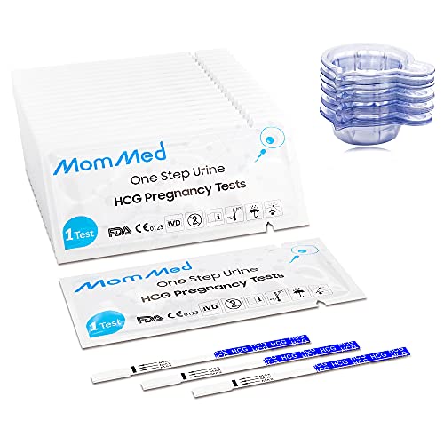 MomMed Pregnancy Test, 20-Count Pregnancy Test Strips, HCG Test Strips Pregnancy with 20 Urine Cups, Over 99% Accurate…