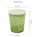 Yes!Fresh 8oz Disposable Hot Beverage Paper Coffee Cups for Hot Liquid, Chocolate,Juice,Parties,Picnics,Barbecues,Travel and Events (8 oz, 50 Count,Green)