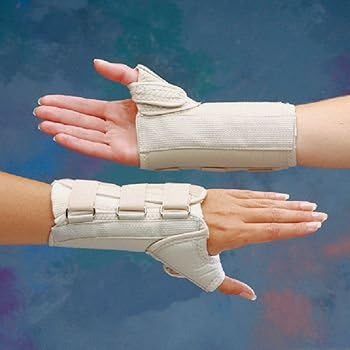 DSS Rolyan D-Ring Wrist and Thumb Spica Splints (Original Beige, Right, Small) by Dennis Stubblefield Sales