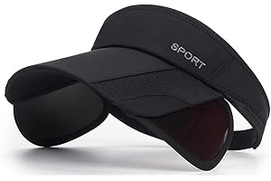 DSIA ZAMUR Sun Visor Hat for Women and Men - Retractable Brim Sport Hat, Summer Golf Tennis Running Beach Hat with Ponytail Hole