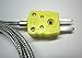 K-Type Thermocouple Sensor with High Temperature Stainless Steel Probe, 932 F or 500 C, with Stainless Steel Braided Cable