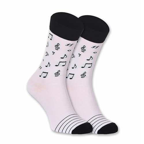 Casual-Themed Socks (US, Numeric, 8, 11, Regular, Regular, Music) at Amazon