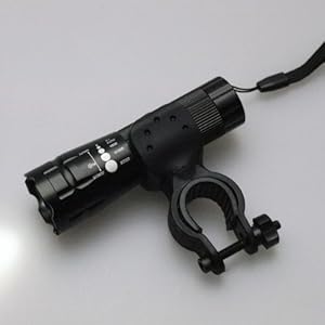 LEDサイクルライト 240ルーメン・IPX3 ブラック（CREE Q5 LEDモジュール使用）