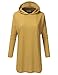 JJ Perfection Womens Loose Fit Knitted Sweater Hoodie Top Dress Mustard 2XL