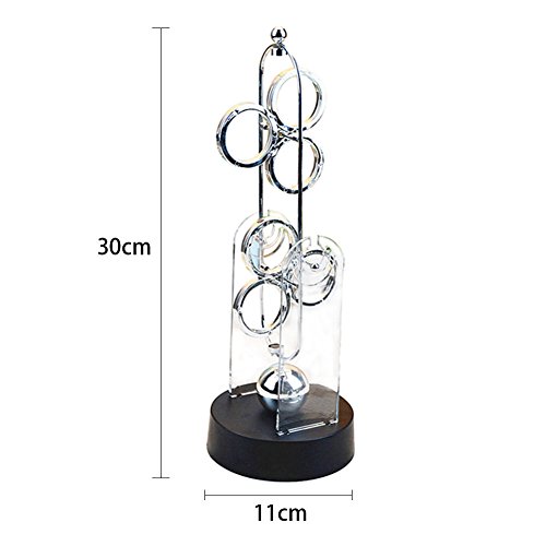 cheerfullus Stress Relieving Kinetic Toy - Double Wheel Electronic Perpetual Motion Balance Ball Physics Science Office Art Decoration,Semicircle