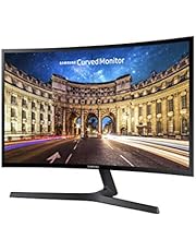SAMSUNG 23.5” CF396 Curved Computer Monitor, AMD FreeSync for Advanced Gaming, 4ms Response Time, Wide Viewing Angle, Ultra Slim Design, LC24F396FHNXZA, Black
