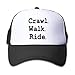 Waldeal Boys' Toddler Crawl Walk Ride Trucker Cap Funny Kids Bike Baseball Cap Black