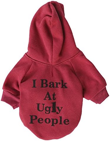 Tuhu Dog Hoodie Clothes, Small Pet Outwear Warm Coat Dogs Puppy Cotton Blend Hoodie Winter Jumpsuit Clothes Apparell (XS, Red)