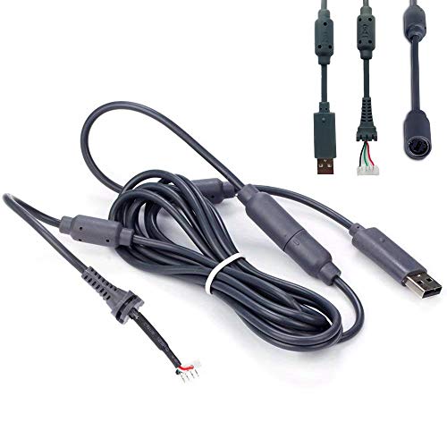 TFSeven Replacement Dongle USB Line 4Pin Cord Cable with Breakaway Adapter For Microsoft Xbox 360 Game Wired Controller