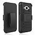 Galaxy Core Prime Case, Elegant Choise Galaxy Prevail LTE Case, Hybrid Dual Layer Armor Full Body Protective Holster Case with Kickstand and Belt Swivel Clip for Samsung Galaxy Core Prime (Black)