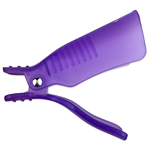 Pana 10 Pcs High Quality Reusable Acrylic Nail Soak Treatment UV Gel Polish Remover Clip Cap Manicure Tool (Purple Color) ...