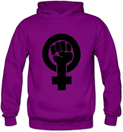Feminist Purple Women's Thin And Light Sport Hooded Sweatshirts For Women Size S