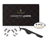 2018 Magnetic Eyelashes [No Glue]-Arishine Long Dual False Magnetic Eyelashes -Ultra Thin 3D Fiber Reusable Magnetic Eyelashes