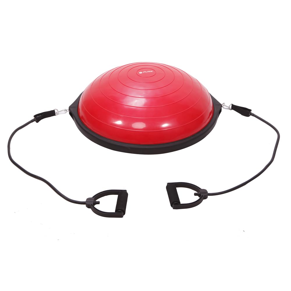 Pure2Improve Unisex Adult Balance Ball Balance Ball - Red/Black,.