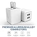 Wall Charger, [2-Pack] 2.4Amp Taymanso 2-Port USB Wall Charger Home Travel Plug Power Adapter for iPhone X 8/7/6 Plus SE/5S/4S,iPad, iPod, Samsung Galaxy S7 S6, HTC, LG, Table, Motorola and More