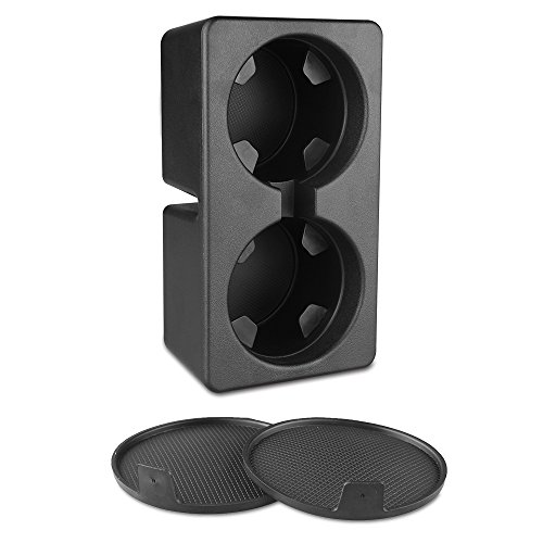 ROCCS Floor Mounted Console Dual Cup Holder for 2007-2013 Chevy Silverado & GMC Sierra 2007-2014 Suburban Yukon Tahoe 19154712 OEM Replacement Center Console Beverage Drink Insert