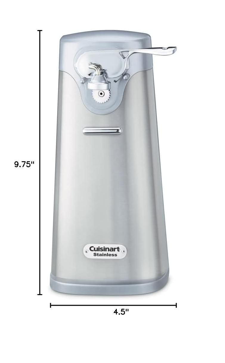 Cuisinart SCO-60 Deluxe Electric Can Opener, Quality-Engineered Motor System Allows you to Open Any Size Can, Stainless Steel