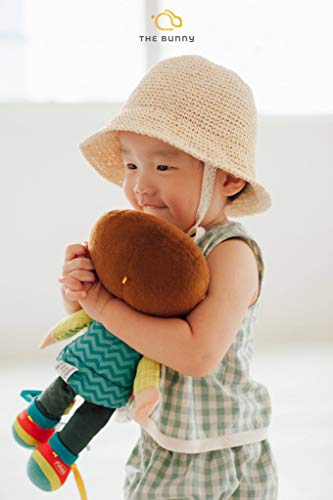 image for The Bunny Baby Sun Hat, Toddler Straw Sun Hat with Wide Brim Sun Prote