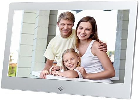 10" Digital Photo Frame HD Video (720P)/Audio Player LED Display Resolution 1024x600 Support USB/SD/MS/MMC/3.5mm Audio Port Built-in Speaker Multi-language Metal Frame(Silver)