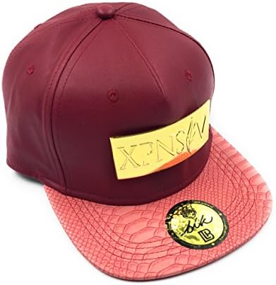 Gold Supreme by B L K : 24k Gold Xpensive Strapback - Burgundy Leather &amp; Snakeskin