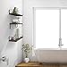 Veken Floating Shelves Wall Mounted Set of 3, Rustic Wood Wall Decor Storage Shelves for Bedroom, Bathroom, Kitchen, Living Room Grey