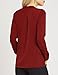 ALLY-MAGIC Womens Solid Chiffon Blouse V Neck Long Sleeve Loose Top Shirts (S, 1)
