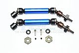GPM Traxxas Slash 4X4 Upgrade Parts Steel+Aluminum Front CVD Drive Shaft with 12mmX6mm Wheel Hex - 1Pr Set Blue