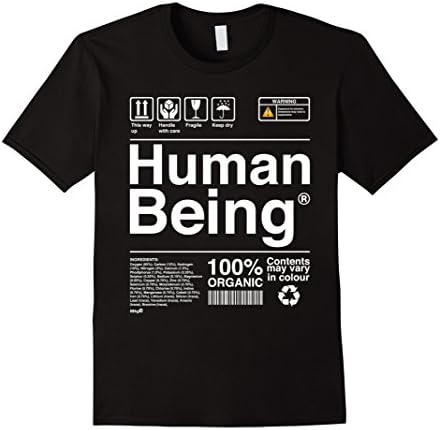 Mens Human Being Science Ingredients tshirts 3XL Black