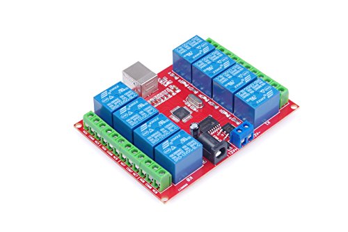 KNACRO 12v 8 Channel USB Relay Module Programmable Computer Control omputer USB control switch/driver/PC Intelligent Controller - Thumbnail 7