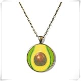 Funny Food Jewelry Avocado Necklace, Soft Grunge Nu Goth Pastel Goth Jewelry, Rude Mean Insult