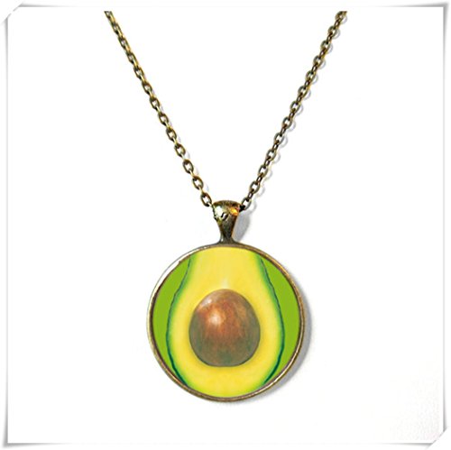 Funny Food Jewelry Avocado Necklace, Soft Grunge Nu Goth Pastel Goth Jewelry, Rude Mean Insult