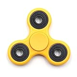 Yeahbeer Hand Fidget Spinner Toy Stress Reducer and Perfect For ADD, ADHD ,Finger Toy fidget work Ultra Fast Bearings (Yellow with black)