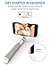 Premium 5-in-1 Wired Selfie Stick for iPhone 11 10 XR XS 9 8 7 6 5, Samsung Galaxy S10 S9 S8 S7 S6 S5 - Takes Selfies in Seconds, Get Perfect HD Photos - No Apps, No Downloads, No Batteries Required