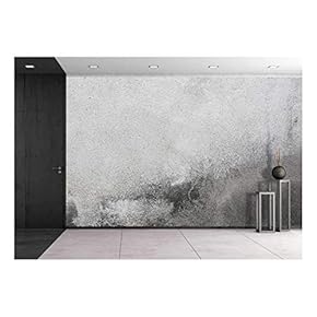 Old Wall Texture Gray Plaster Grunge Background - Removable Wall Mural | Self-Adhesive Large Wallpaper - 66x96 inches