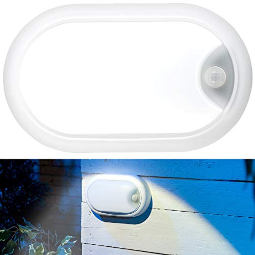 Luminea LED Kellerleuchte: LED-Feuchtraumleuchte, Bewegungssensor, 1.050 lm, 15 W, IP44, IK08 (Kellerleuchte mit… – Bild 3