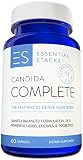 Essential Stacks 11-In-1 Candida Cleanse Support Supplement with Detailed Candida Cleanse Program (Ebook)