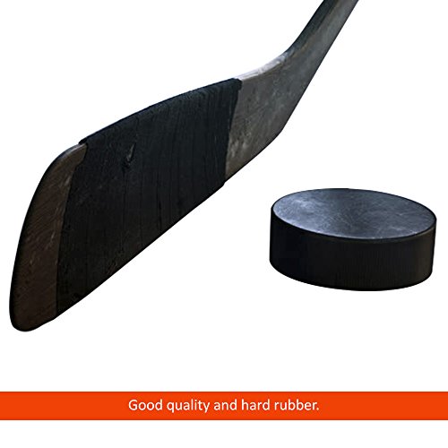 Set of 12 - Hockey Pucks - Hard Rubber, Non-Regulation 5.5 oz. - Practice/Play.