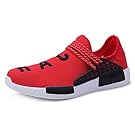 JiYe Men's Running Shoes Women's Free Transform Flyknit Fashion Sneakers,Red,40 EU=7US-Men/8.5US-Women