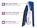 Bostitch Office InPower Spring-Powered Premium Desktop Stapler - One Finger, No Effort, Blue/Silver (1118)