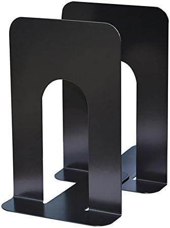 oammx Steel 8.8-Inch Bookends or Bookend (black 1pair, 8.85in)