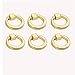 Svaitend Ring Pull Handle, 6 pcs Zinc Alloy Single Knobs for Drawers,Jewelry Box,Dressing Table,Cabinet,Drawer (Gold)