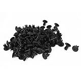 uxcell Car Plastic 6mm Hole Push Type Rivet 100pcs Black