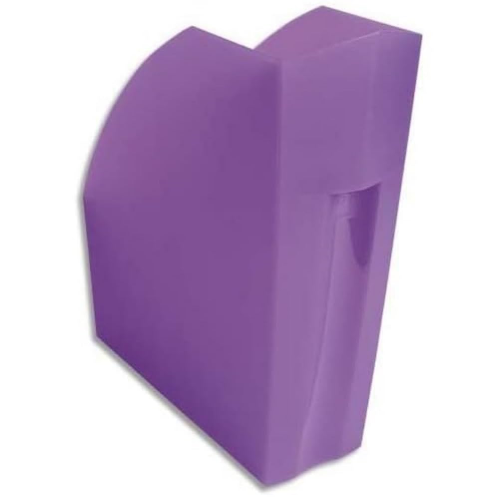 Exacompta - Ref 18019D - Magazine File - 292 x 110 x 320mm in Size, Suitable for A4+ Documents, Stable, Large Storage Capacity, Conical Shape for Handling - Purple