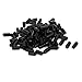 uxcell 5.5mm Inner Dia Rubber Hose End Cap Screw Thread Protector Cover Black 100pcs
