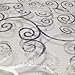 iBUY365 50Pcs Organza Drawstring Pouches Party Wedding White with Silver Gift Bags 5.9